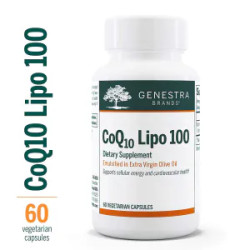 Коэнзим Q10, Genestra Brands CoQ10 Lipo 100, 60 вегетарианских капсул