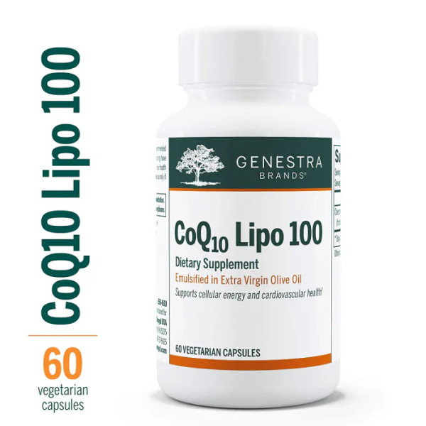 Коензим Q10, CoQ10 Lipo 100, Genestra Brands, 60 вегетаріанських капсул