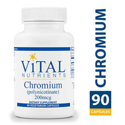 Хром полиникотинат 200 мкг, Vital Nutrients Chromium (Polynicotinate), 90 вегетарианских капсул