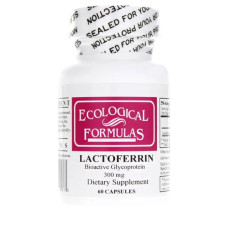 Лактоферрин 300 мг підтримка імунітету, Ecological Formulas Lactoferrin, 60 капсул