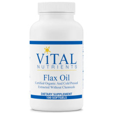 Льняна олія, Vital Nutrients Flaxseed Oil, 100 гелевих капсул