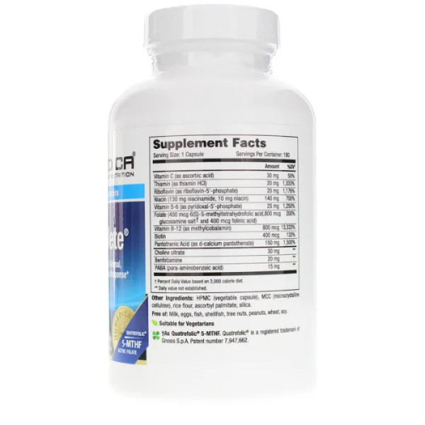 Комплекс вітамінів групи В, B-Replete, NuMedica, 180 вегетаріанських капсул