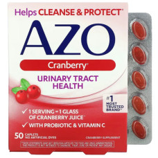 Підтримка сечовивідних шляхів, журавлина, Azo Urinary Tract Health Cranberry, 50 каплет