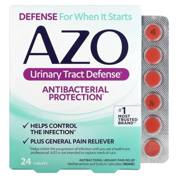 Захист сечовивідних шляхів, Urinary Tract Defense, Azo, 24 таблетки