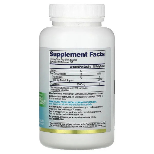 D-манноза, D-Mannose, Azo, здоров'я сечовивідних шляхів, 120 капсул