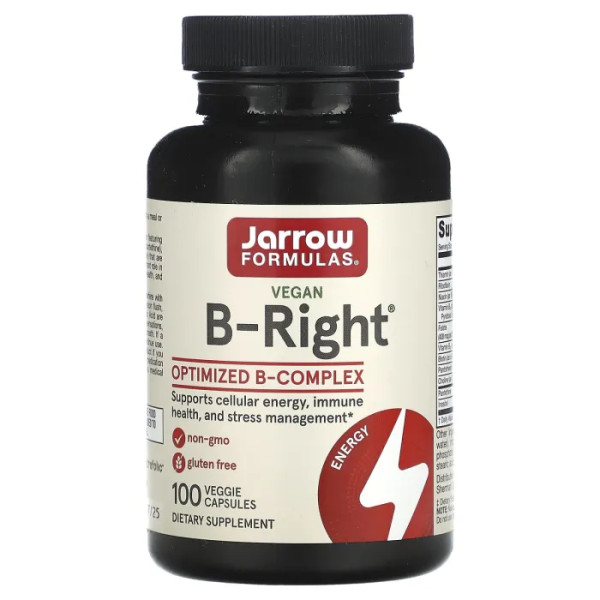 Вітаміни групи В комплекс, B-Right, Jarrow Formulas, 100 капсул