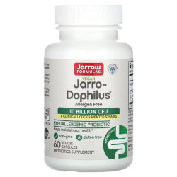 Пробіотики 10 млрд КУО, Jarrow Formulas Jarro-Dophilus, без алергенів, 60 вегетаріанських капсул