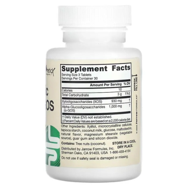 Пребіотик XOS + a-GOS, пребіотична клітковина, Prebiotic, Jarrow Formulas, 90 жувальних таблеток