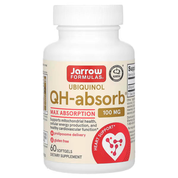 Коензим (убіхінол), Ubiquinol QH-Absorb, Jarrow Formulas, 100 мг, 60 капсул