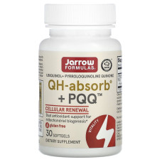 Убихинол и пирролохинолинхинон, Jarrow Formulas Ubiquinol QH + PQQ, 30 капсул