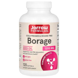 Масло огуречника 1200 мг, Jarrow Formulas Borage Oil, 120 капсул
