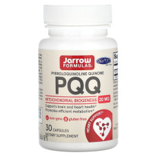 Пирролохинолинквинон, Jarrow Formulas PQQ, 20 мг, 30 капсул