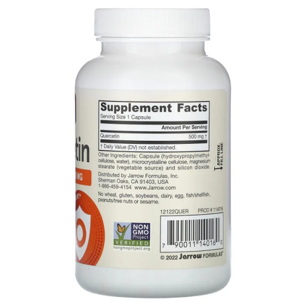 Кверцетин (Quercetin), Jarrow Formulas, 500 мг, 100 капсул