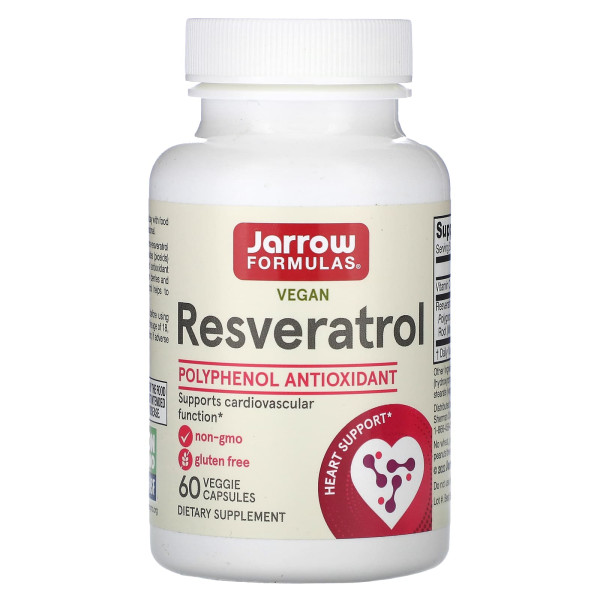 Ресвератрол (Resveratrol), Jarrow Formulas, 100 мг, 60 капсул