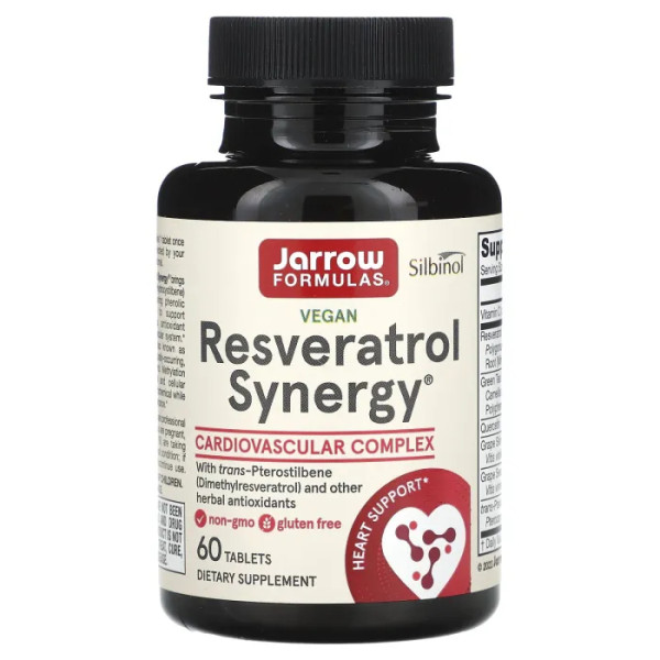 Ресвератрол (Resveratrol Synergy), Jarrow Formulas, 200 мг, 60 таблеток