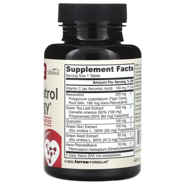 Ресвератрол (Resveratrol Synergy), Jarrow Formulas, 200 мг, 60 таблеток