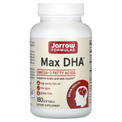 Рыбий жир в капсулах 180 капсул, Jarrow Formulas, Max DHA
