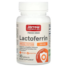 Лактоферин сублімований 250 мг, Jarrow Formulas Lactoferrin, 30 капсул