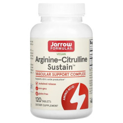 Аргинин и цитруллин, Arginine-Citrulline Sustain Jarrow Formulas, 120 таблеток