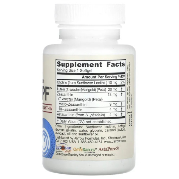 Формула для очей, MaculaPF Blue Light Protection, Jarrow Formulas, 60 гелевих капсул