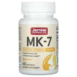 Вітамін К2 90 мкг, Jarrow Formulas MK-7 Вітамін К2, 60 капсул