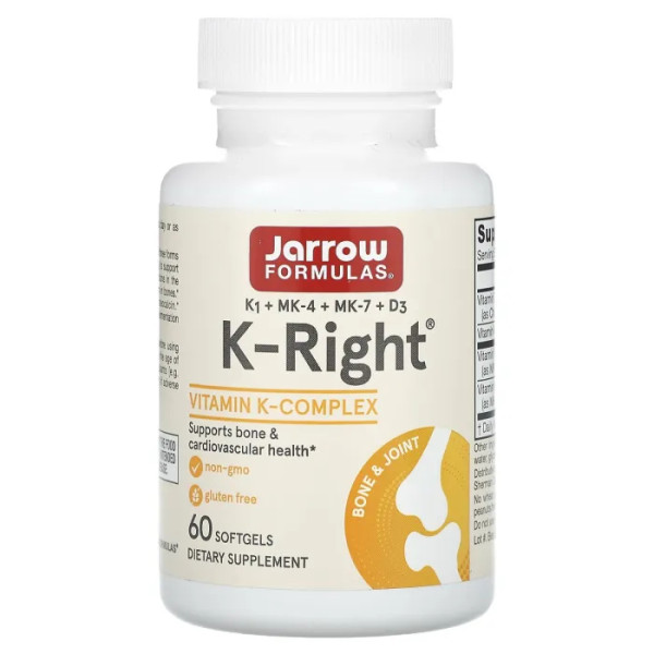 Формула витамина К, K-Right, Jarrow Formulas, 60 капсул