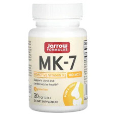 Вітамін K2 MK-7 180 мкг, Jarrow Formulas Vitamin K2, 30 капсул