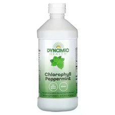 Хлорофіл рідкий, смак м'яти, Dynamic Health Laboratories Chlorophyll, 473 мл