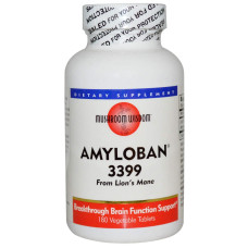 Єжовик Гребінчастий 180 таблеток, Amyloban 3399, Mushroom Wisdom