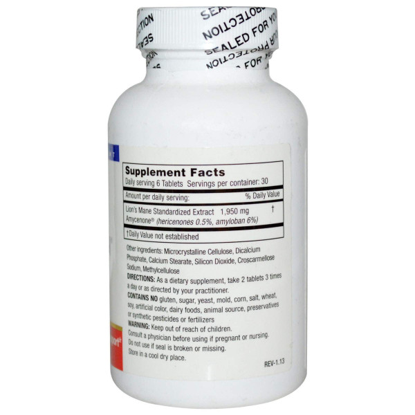 Їжовик Гребінчастий, Amyloban 3399, Mushroom Wisdom, 180 таблеток