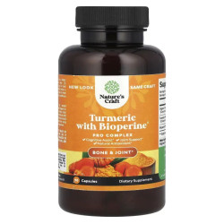 Куркума с BioPerine, Nature's Craft Turmeric With BioPerine, 90 капсул