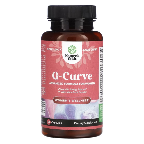 Підтримка настрою та енергії, G-Curve, Nature's Craft, для жінок, 60 капсул