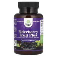 Бузина, Nature's Craft Elderberry Fruit Plus, 60 капсул