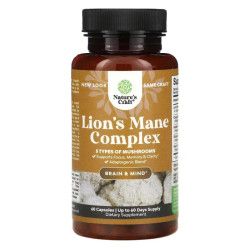 Їжачок гребінчастий, Nature's Craft Lion's Mane Complex, 60 капсул