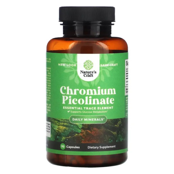 Хром піколінат, Chromium Picolinate, Nature's Craft, 90 капсул