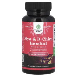 Міо та D-хіро інозитол з холіном, Myo & D-Chiro Inositol with Choline Nature's Craft, 60 капсул