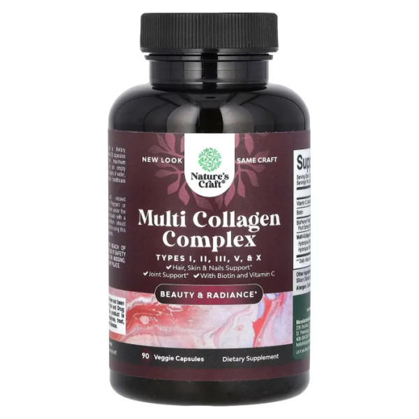Мультиколагеновий комплекс, Multi Collagen Complex, Nature's Craft, 90 капсул