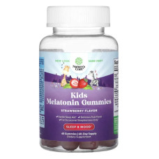 Мелатонін для дітей жувальні, Nature's Craft Kids Melatonin Gummies, смак полуниці 60 жувальних таблеток