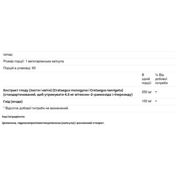 Глід, Hawthorne Max-V, Douglas Laboratories, 60 капсул