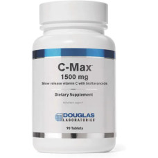 Вітамін C 1500 мг, C-Max Douglas Laboratories, 90 таблеток, з уповільненим вивільненням, підтримка шкіри, судин, сухожиль, суглобових хрящів та кісток
