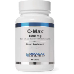 Витамин C 1500 мг, C-Max Douglas Laboratories, 90 таблеток, с замедленным высвобождением, поддержка кожи, сосудов, сухожилий, суставных хрящей и костей