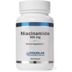 Никотинамид 500 мг, Niacinamide Douglas Laboratories, 100 капсул, поддержка сердечно-сосудистого здоровья