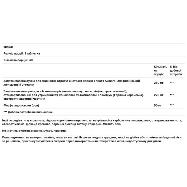 Підтримка рівня кортизолу, допомога при стресі, Cortisol Manager, Integrative Therapeutics, 30 таблеток