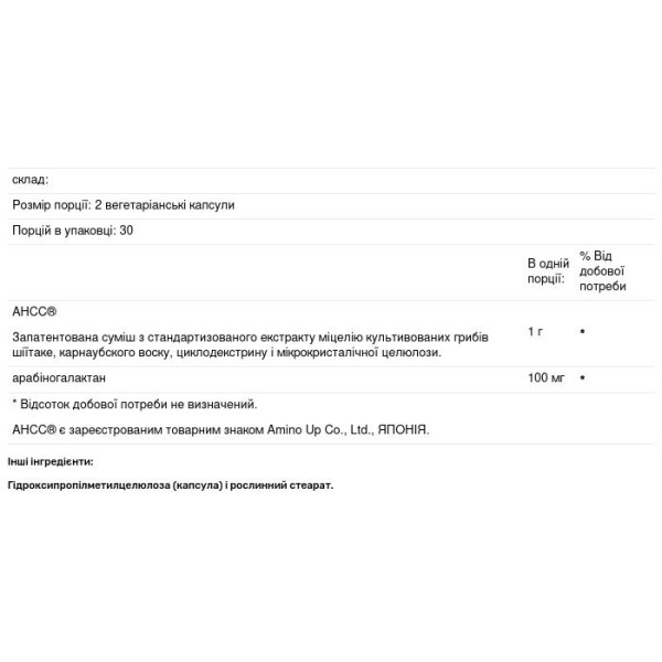Грибний екстракт + арабіногалактан, формула імунної підтримки, AHCC Plus, Douglas Laboratories, 60 вегетаріанських капсул