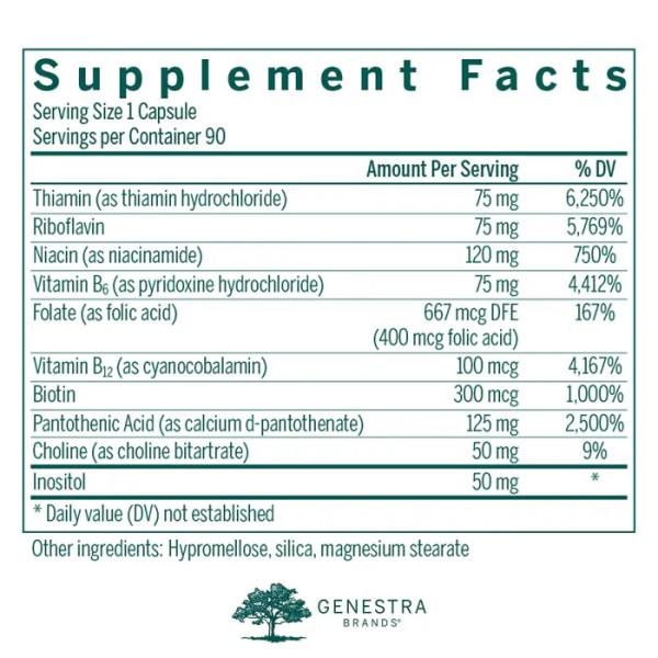 Вітамінний комплекс, Orti B, Genestra Brands, 90 вегетаріанських капсул
