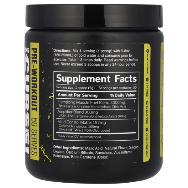 Передтренувальний комплекс, The Curse! Pre-Workout, JNX Sports, ананас, 250 г