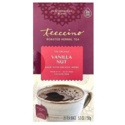 Травяной чай без кофеина обжаренный ваниль и орех, Herbal Tea Teeccino, 25 чайных пакетиков, 150 г
