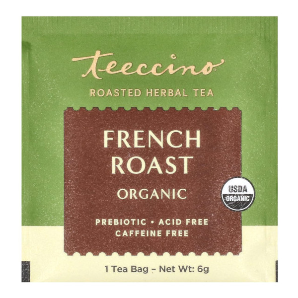 Трав'яний чай, Herbal Tea, Teeccino, органік, без кофеїну, французького обсмажування, 25 чайних пакетиків, 150 г