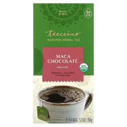 Травяной чай, Herbal Tea Teeccino, органик без кофеина вкус maca chocolate, 25 пакетиков, 150 г