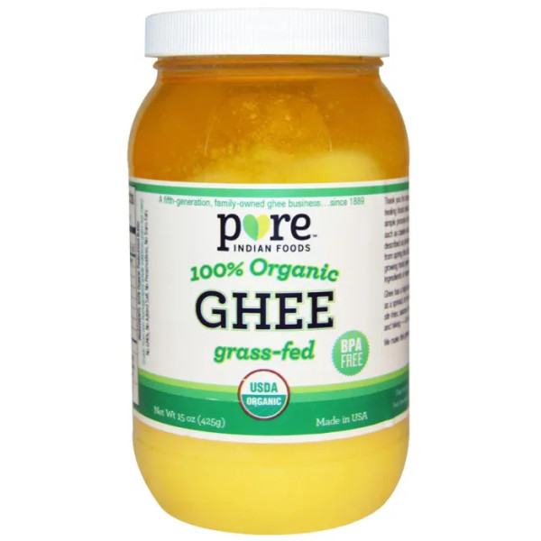 Масло Гхі з молока буйволиць, Ghee, Pure Indian Foods, органік, 425 г